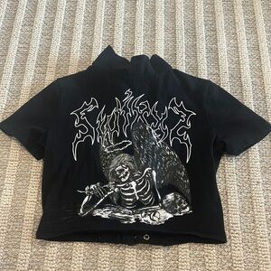 Black Graphic skull Short Sleeve Tee